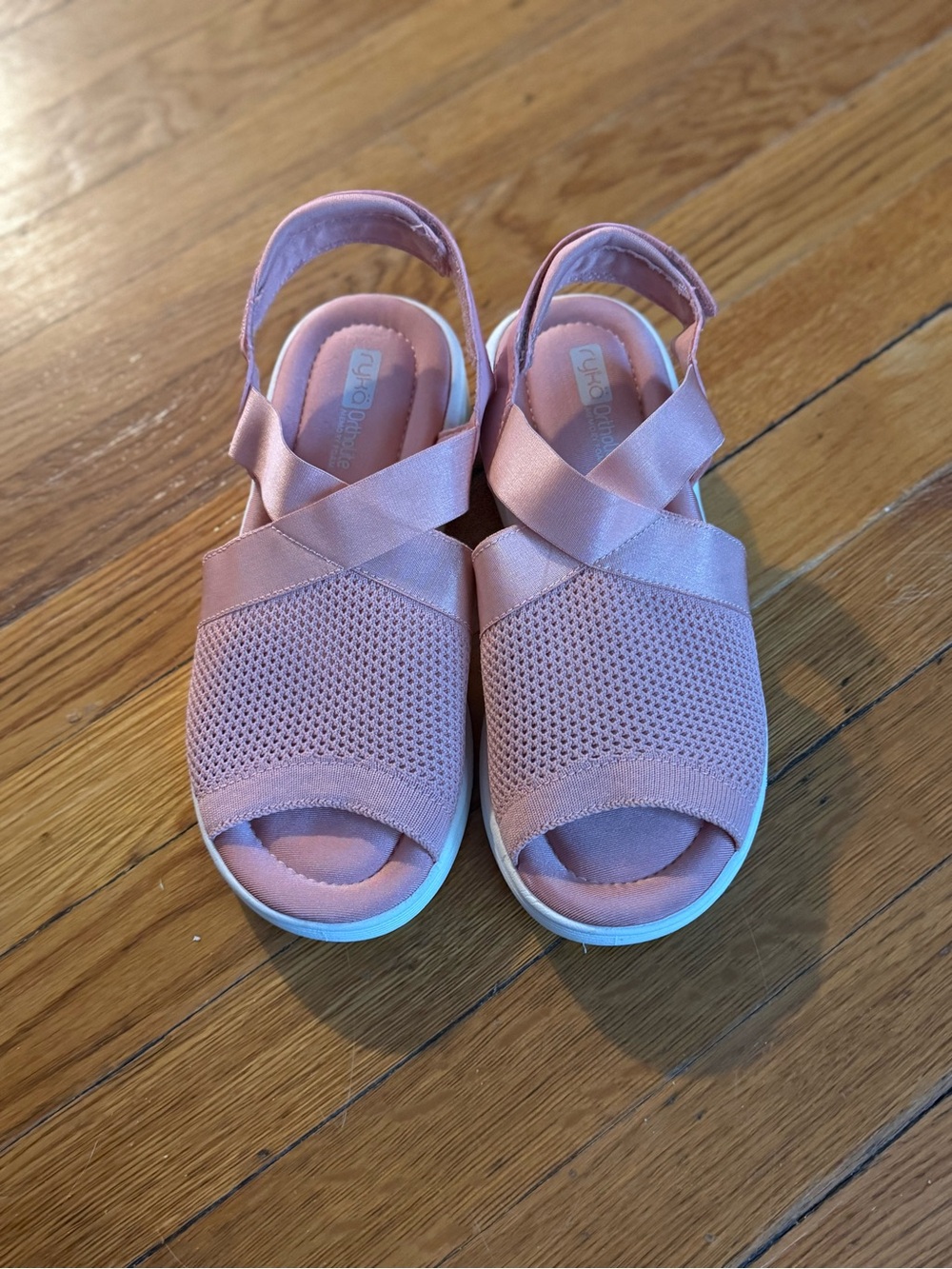 Ryka Pink Mesh Slingback Sandals